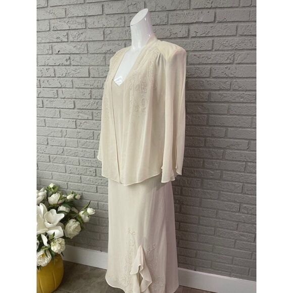 R&M Richards Formal Sequin Dress with Jacket 2 Pcs Set Size 10 - Picture 6 of 13